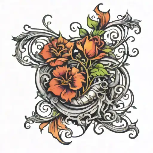 pec tattoo design with vines going through it  tattoo design idea