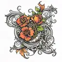 pec tattoo design with vines going through it  tattoo design idea