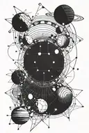 Solar System tattoo design idea