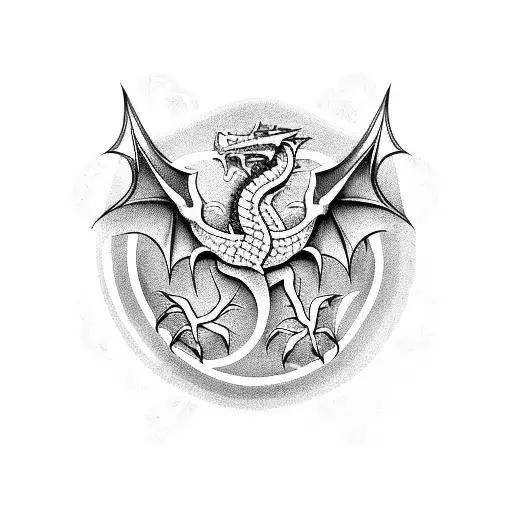 welsh dragon tattoo design idea