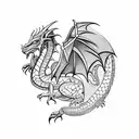 Welsh Dragon tattoo design idea