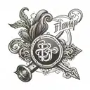 a tattoo with the words "flowtrapp" and "technovelda" making them one and infinite tattoo design idea