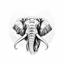 elephant face tattoo design idea