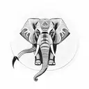 elephant face  tattoo design idea