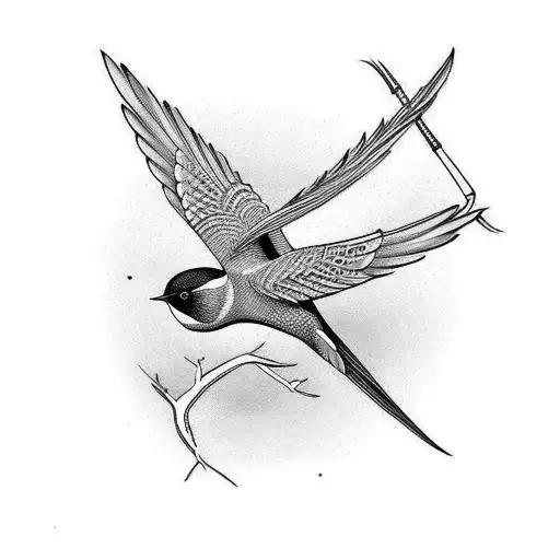 Swallow Bird tattoo design idea