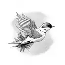 Swallow Bird tattoo design idea