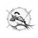 Swallow Bird tattoo design idea