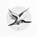 Swallow Bird tattoo design idea