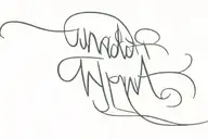 word 'unknown' written across tattoo design idea