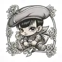 precious moments character being bad tattoo design idea