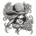 precious moments character being bad tattoo design idea