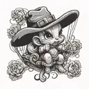 precious moments character being bad tattoo design idea