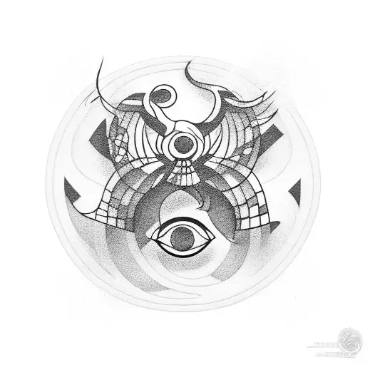 competitive swimming, round tattoo design idea