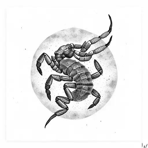 black ninja scorpion tattoo design idea