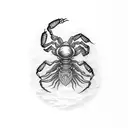 Scorpion black ninja tattoo design idea