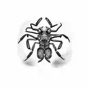 black ninja scorpion tattoo design idea