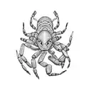 black ninja scorpion tattoo design idea