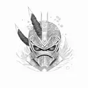 black ninja  tattoo design idea