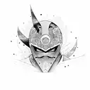 black ninja  tattoo design idea