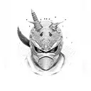 black ninja  tattoo design idea