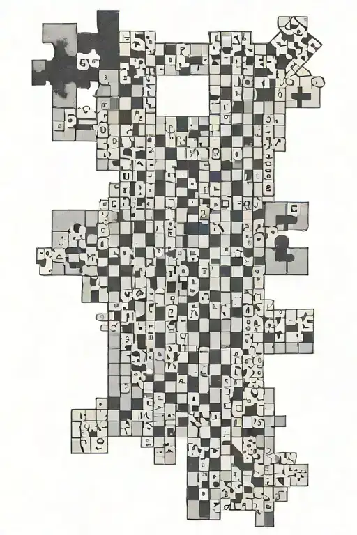 crossword puzzle with the following tattoo design idea