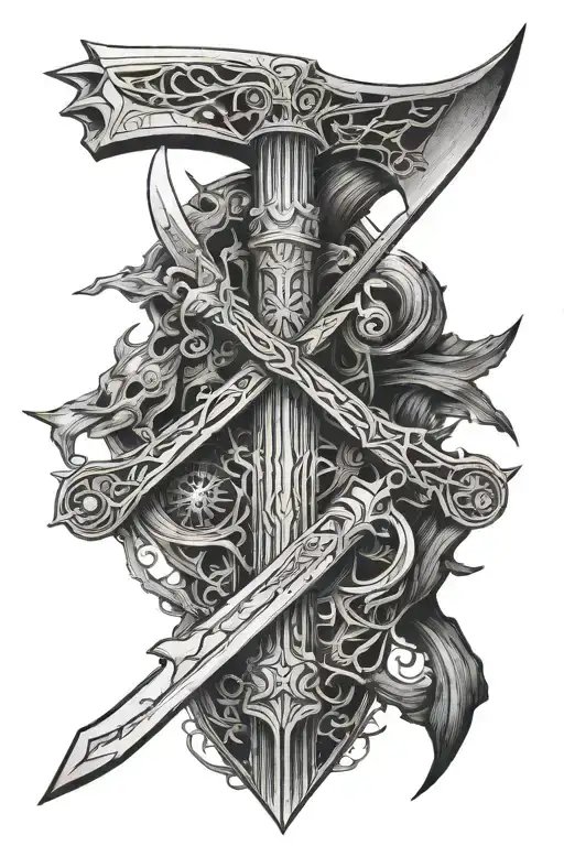 Crysknife From The Movie Dune book, Sardaukar tattoo design idea