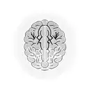 brain ai inside a light bulb tattoo design idea