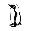 penguin technology stencil tattoo design idea