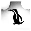 penguin technology stencil tattoo design idea