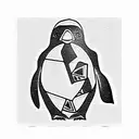 penguin tattoo design idea