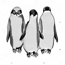 penguin tattoo design idea