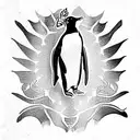 penguin tattoo design idea