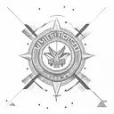 Wichita city flag with date April 2, 1961 tattoo design idea