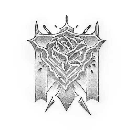 coffin nail tattoo design idea