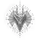 coffin nail tattoo design idea