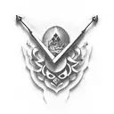 coffin nail tattoo design idea