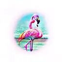 flamingo tattoo design idea