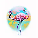 flamingo tattoo design idea