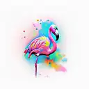 flamingo tattoo design idea