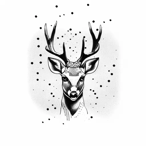 deer family tattoo design idea
