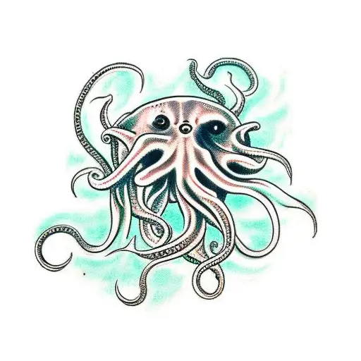 cthulhu's tentacles  tattoo design idea