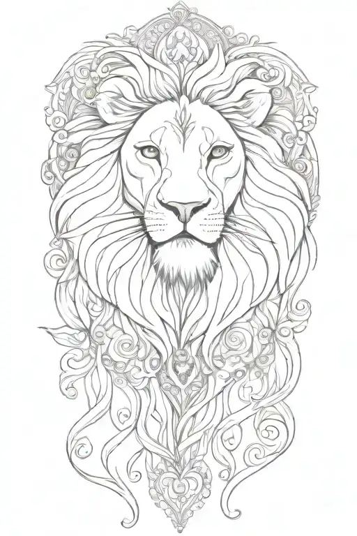 gypsy soul hippie heart spirit of a lion tattoo design idea