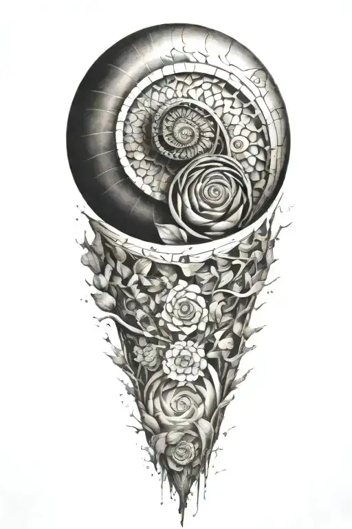 with fibonacci graph  tattoo design idea