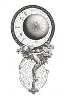 sisyphus myth and fibonacci sequence combined together tattoo design idea