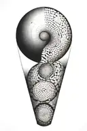 fibonacci graph myth of sisyphus tattoo design idea