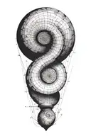 fibonacci graph myth of sisyphus tattoo design idea
