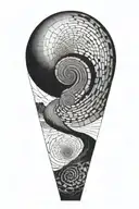 fibonacci graph myth of sisyphus tattoo design idea