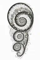 fibonacci spiral galaxy tattoo design idea