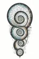 fibonacci spiral galaxy tattoo design idea