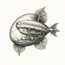 blimp egg tattoo design idea